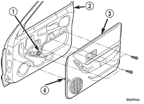 Fig. 23 Front Door Trim Panel-Power Window