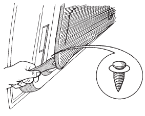 Fig. 24 Detaching Trim Panel Push-In Fasteners