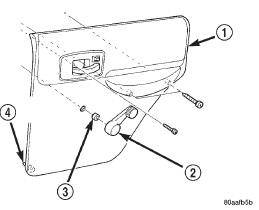 Fig. 43 Rear Door Trim Panel-Manual Window