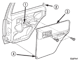 Fig. 44 Rear Door Trim Panel-Power Window