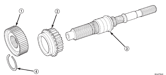 Fig. 80 Mainshaft, Mode Hub, And Drive Sprocket