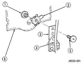 Fig. 57 Regulator To Glass Screw Removal/Installation