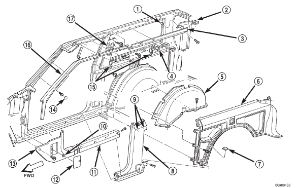 Fig. 65 Trim Panels-2-Door Vehiclles