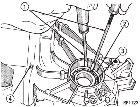 Fig. 41 Front Output Shaft Bearing Retaining Ring Removal