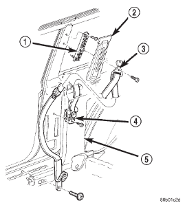 Fig. 74 Front Shoulder Belt-2-Door Vehicles