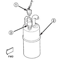 Fig. 50 Low Pressure Cycling Clutch Switch Remove/Install - Typical