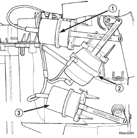 Fig. 52 Defrost, Floor, and Panel/Demist Door Vacuum Actuators