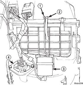 Fig. 54 Recirculation Air Door Vacuum Actuator Remove/Install