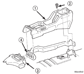 Fig. 35 Floor Duct and Console Rear Duct Remove/Install