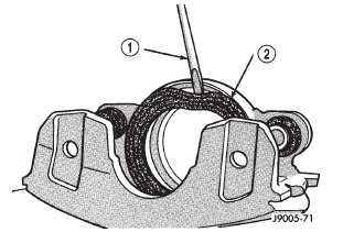 Fig. 47 Caliper Piston Dust Boot Removal