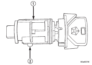 Fig. 39 Key Cylinder Release Tang