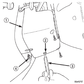 Fig. 40 Key Cylinder and Cover Removal