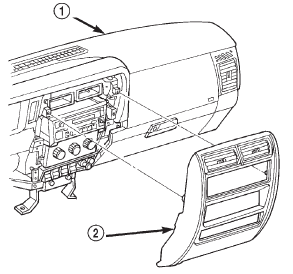 Fig. 7 Instrument Panel Center Bezel Remove/Install