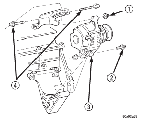 Fig. 3 Remove/Install Generator-4.0L Engine-RHD