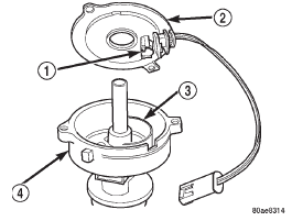 Fig. 1 Distributor and Camshaft Position Sensor- 2.5L Engine
