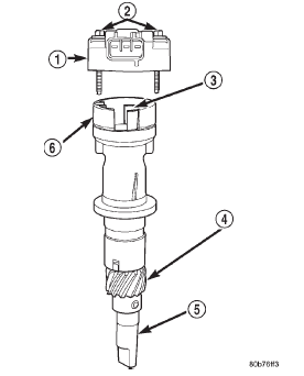 Fig. 6 CMP and Oil Pump Drive Shaft-4.0L Engine
