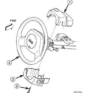 Fig. 5 Steering Column Shrouds Remove/Install
