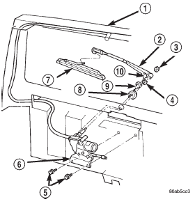 Fig. 11 Rear Wiper Motor Remove/Install