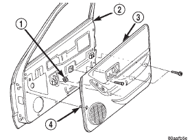 Fig. 8 Front Door Trim Panel Remove/Install - Power Window