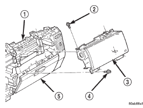 Fig. 10 Passenger Side Airbag Module Remove/