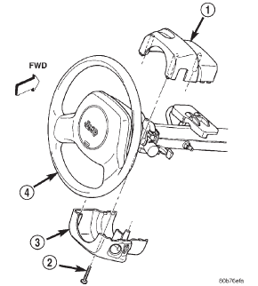 Fig. 2 Steering Column Shrouds Remove/Install