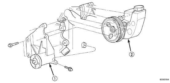 Fig. 4 Pump Mounting 4.0L RHD