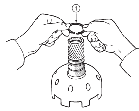 Fig. 275 Removing/Installing Sun Gear Seal Rings