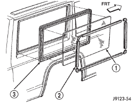 Fig. 8 Quarter Window Reveal Molding, Glass and Seal