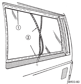 Fig. 11 Quarter Window Glass and Seal Installation
