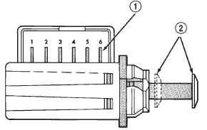 Fig. 6 Brake Lamp Switch Terminal Identification